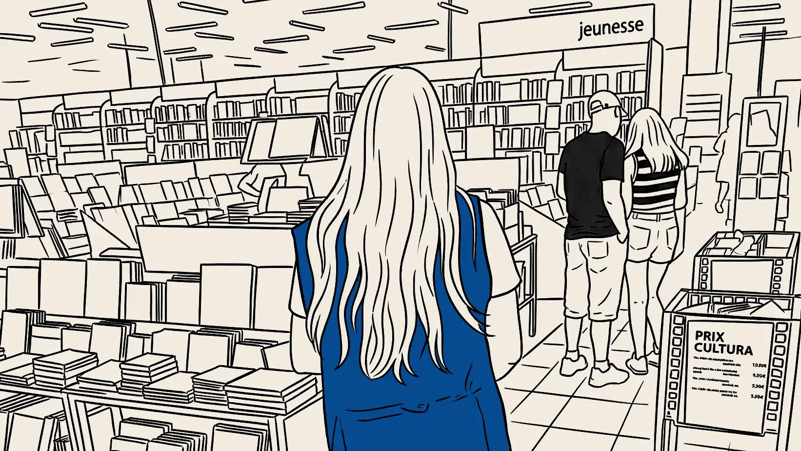 A Cultura bookseller in the children's literature section