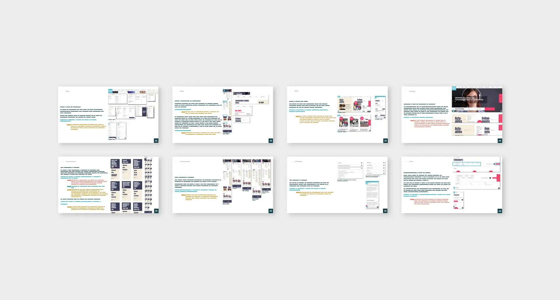 A few slides from the usability audit report produced for the IPAG website