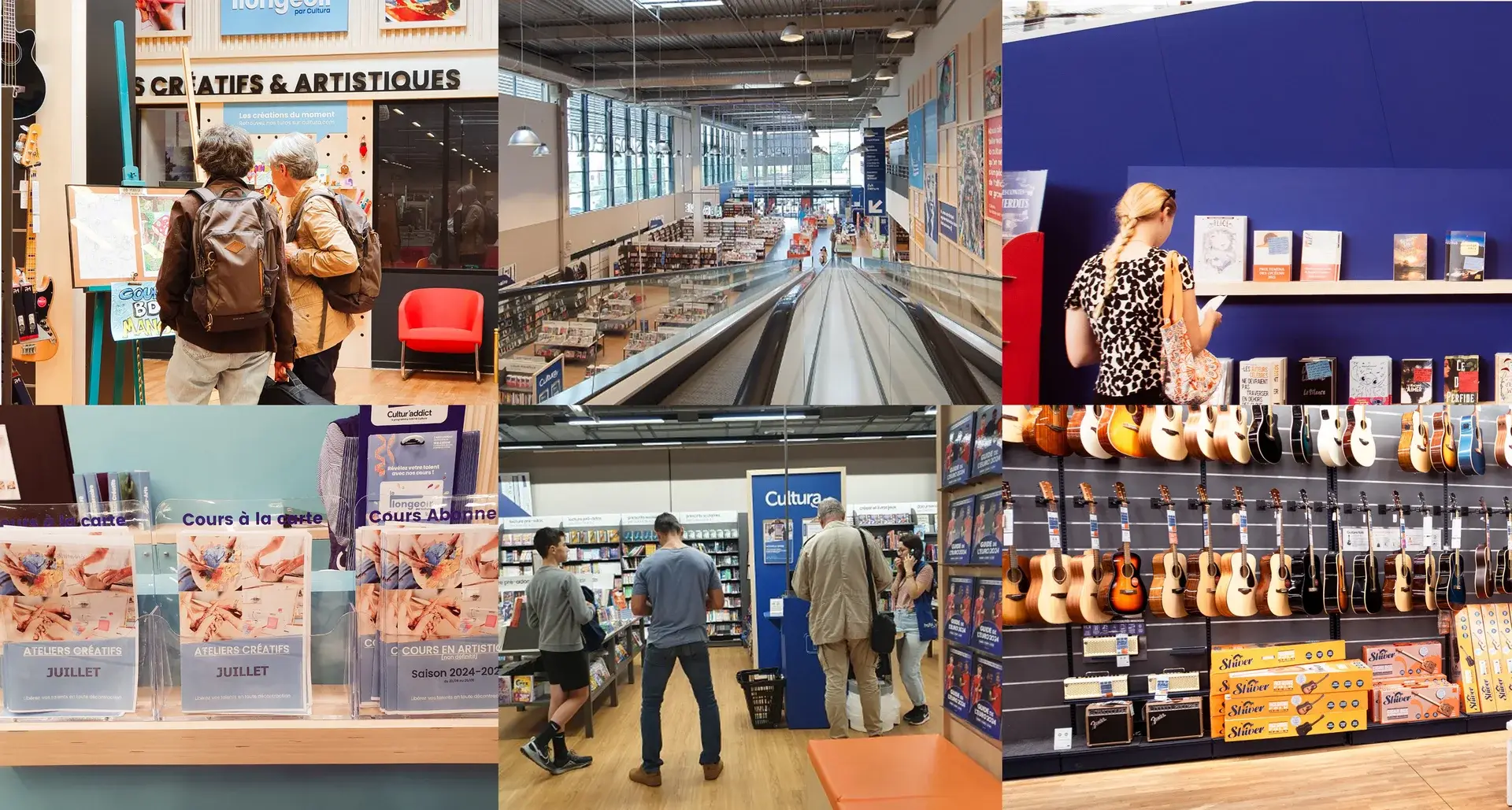 A series of photographs taken in the Cultura store in Bègles