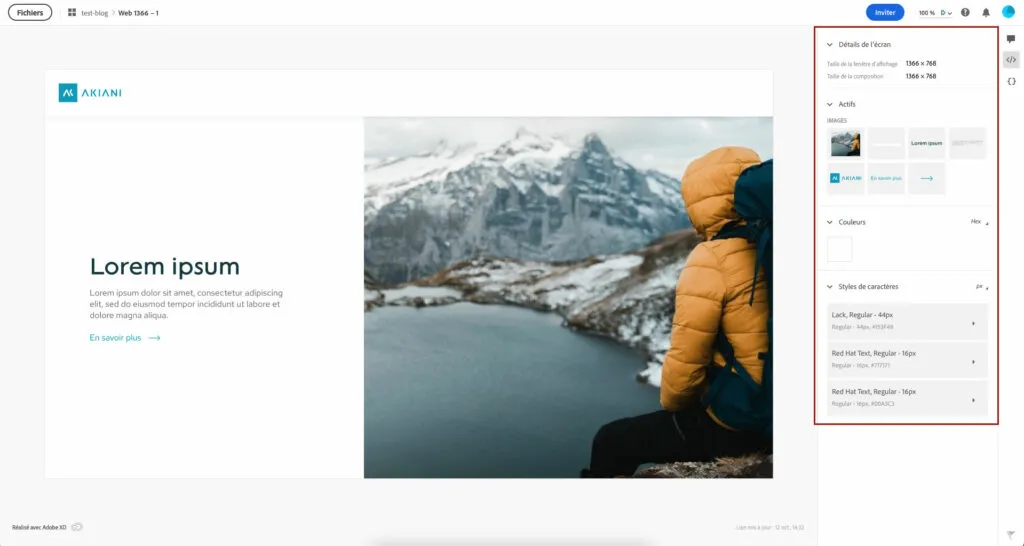 Adobe XD, retrieving the design system for developers