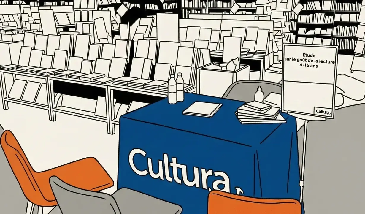 An Akiani stand for running interviews in a Cultura store