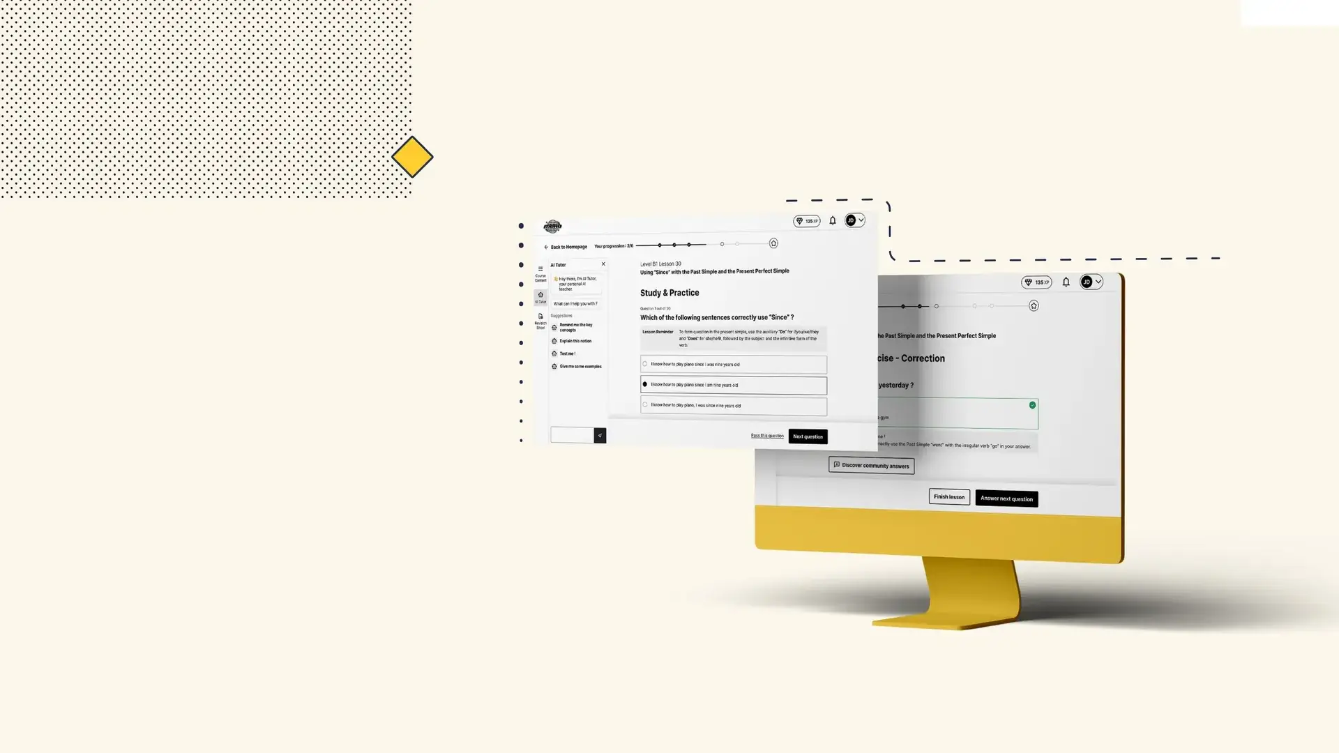 An English-learning platform built like a video game, mini-bosses included