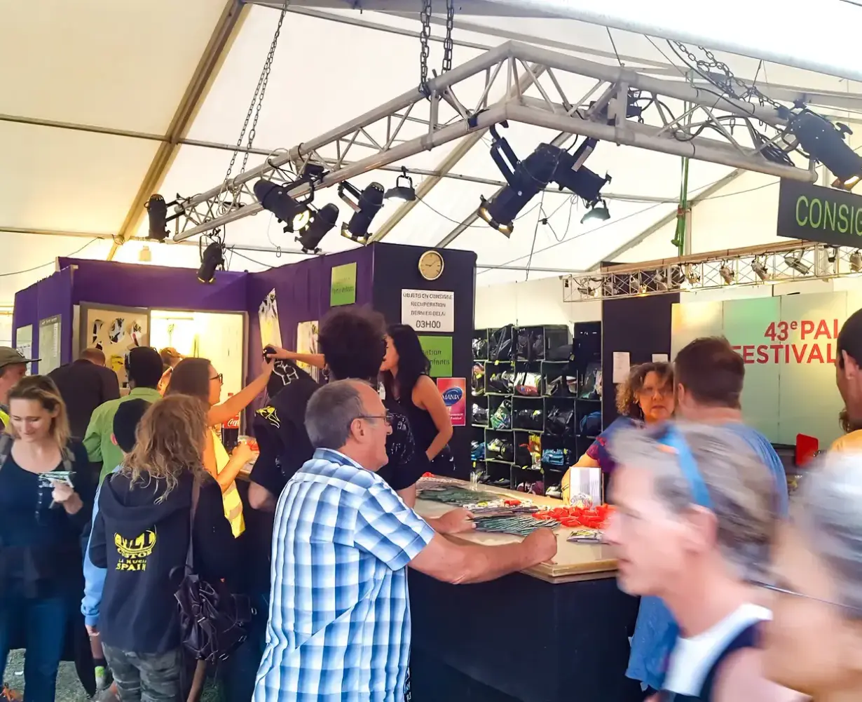 Analysis of interactions at the festival's left-luggage stand