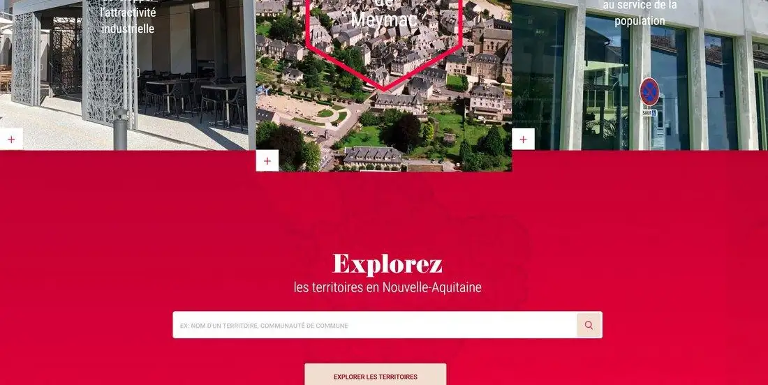Ancienne page d’accueil du portail Territoires