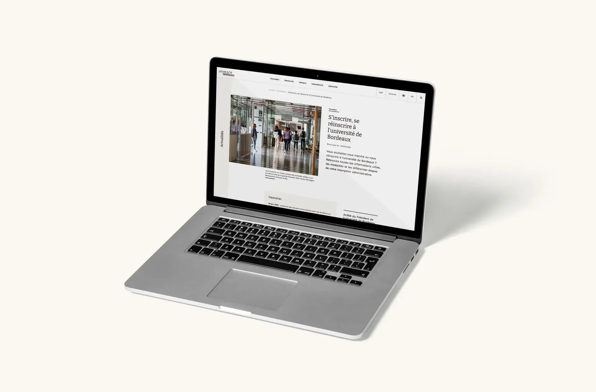 Art direction of the Université de Bordeaux site