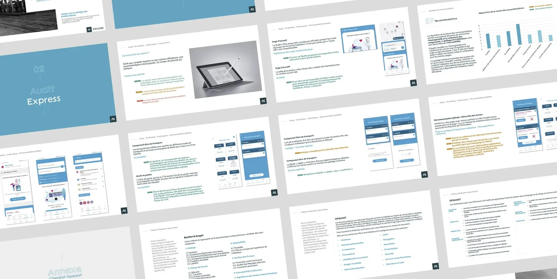 Audit of the flows and screens of the mobile app