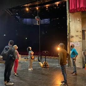 Visite des coulisses d'un théâtre