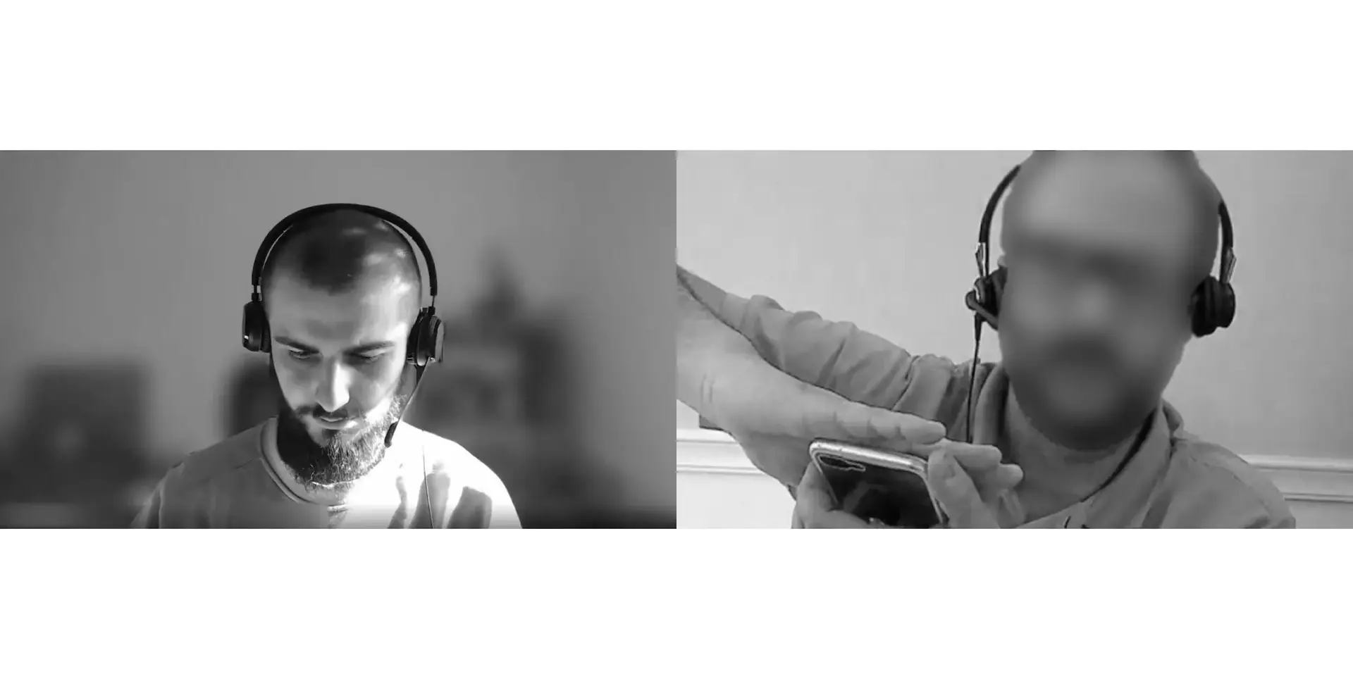 Capture d'écran des entretiens en visio entre un UX Researcher et un usager porteur d'une gêne auditive dans le cadre de l'étude sur les voyageurs en situation de handicap