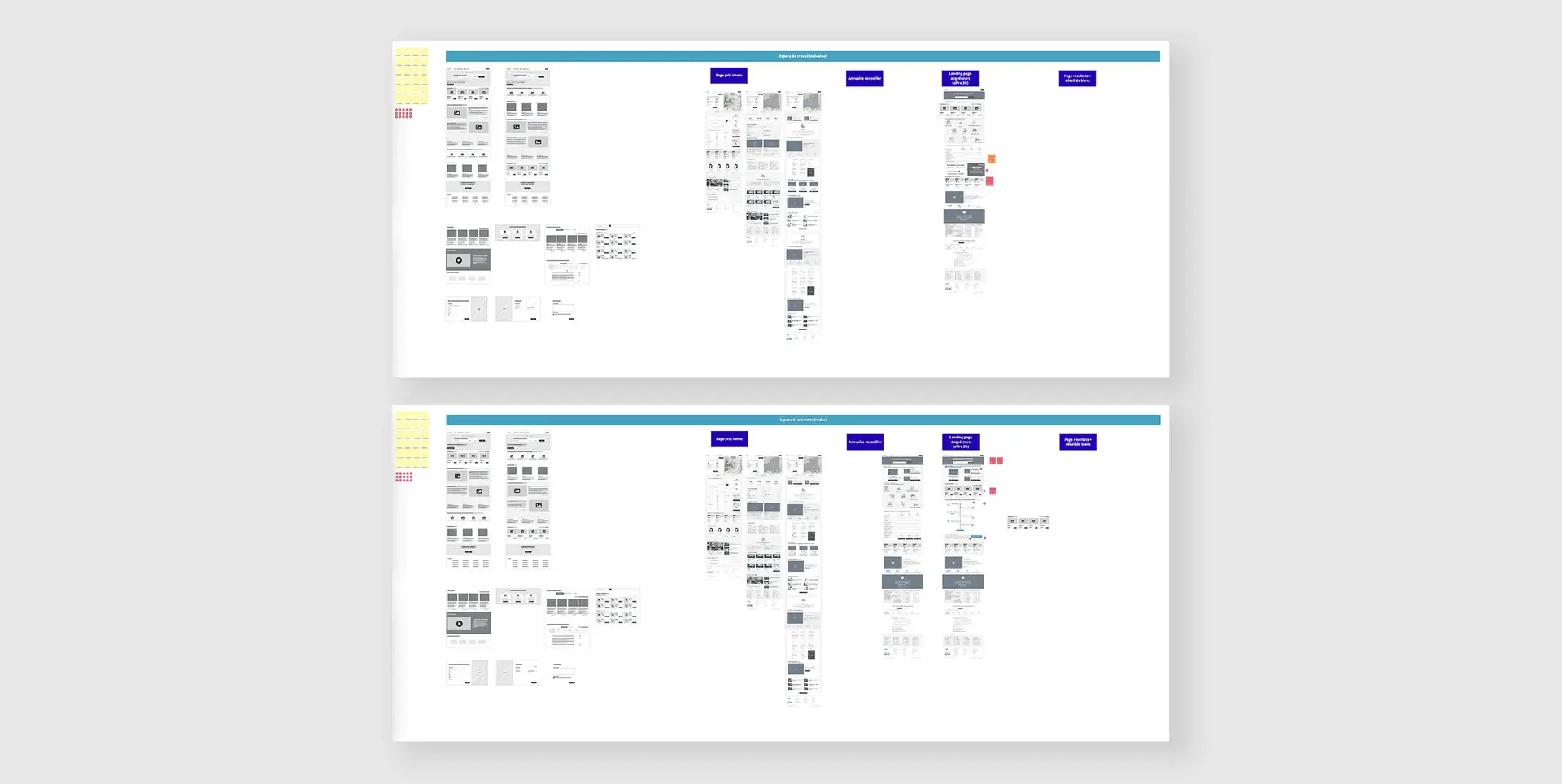 Co-sketching de la landing page pour le futur portail de services immobiliers