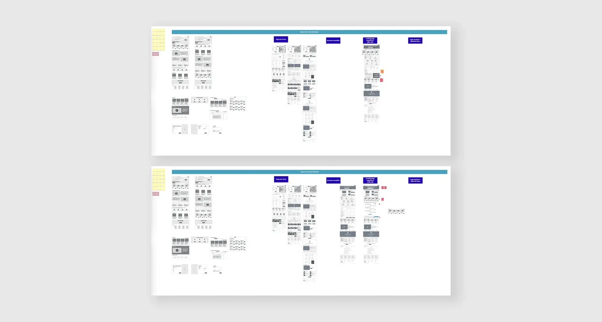Co-sketching of the landing page for the future property-services portal