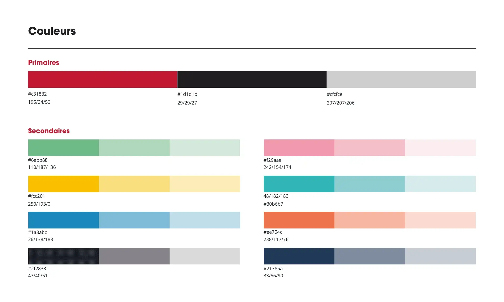 Colour palette