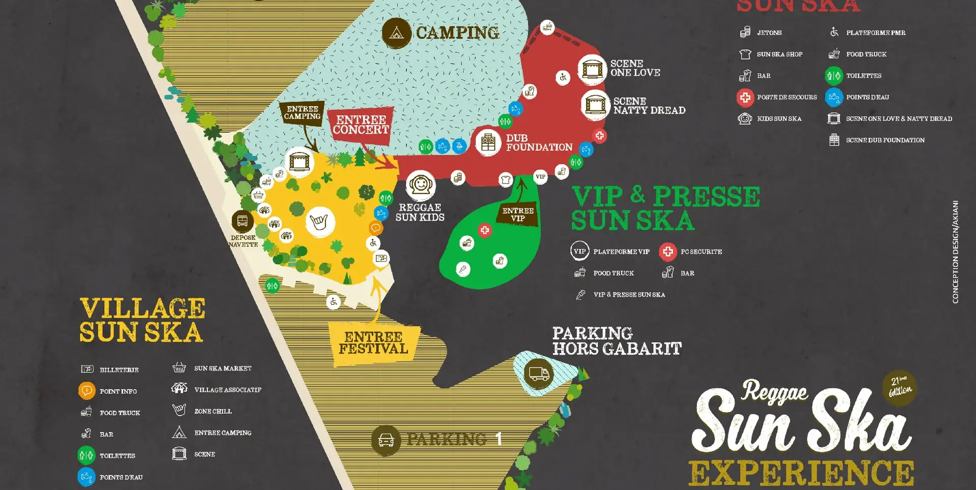 Création du plan distribué aux festivaliers