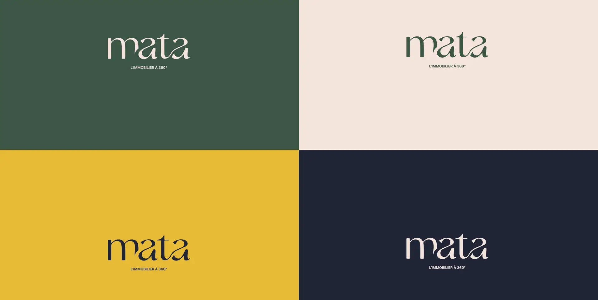 Logo variants with the colour palette
