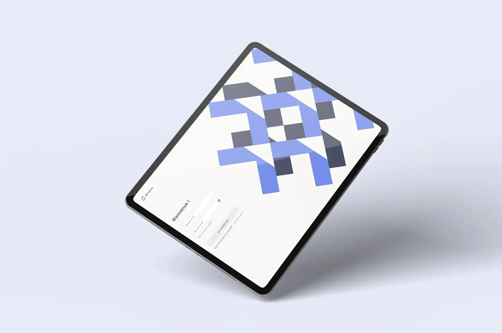Design of the login page for the SPI Online platform