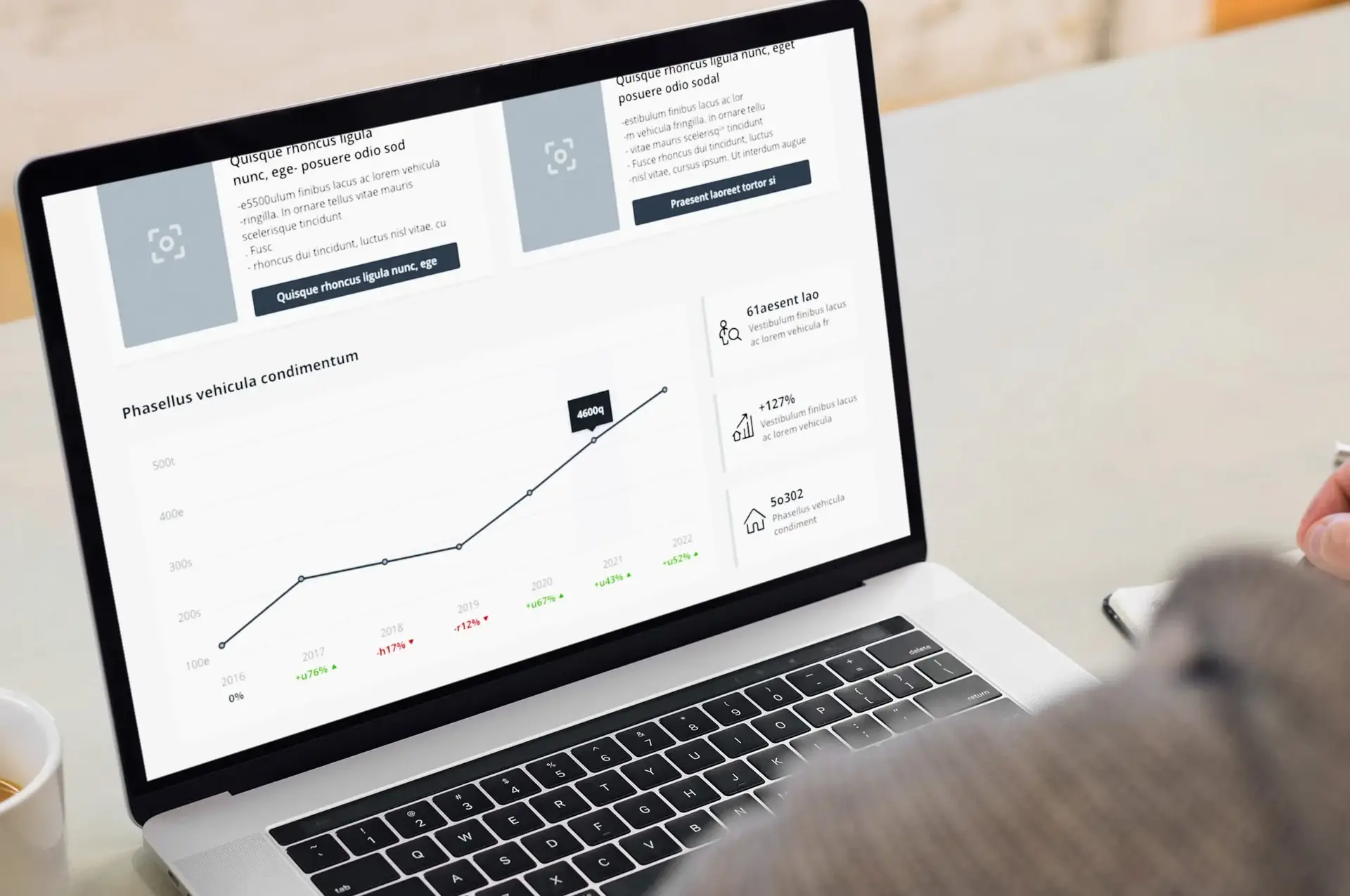 Desktop-format mockup of the future property-services portal