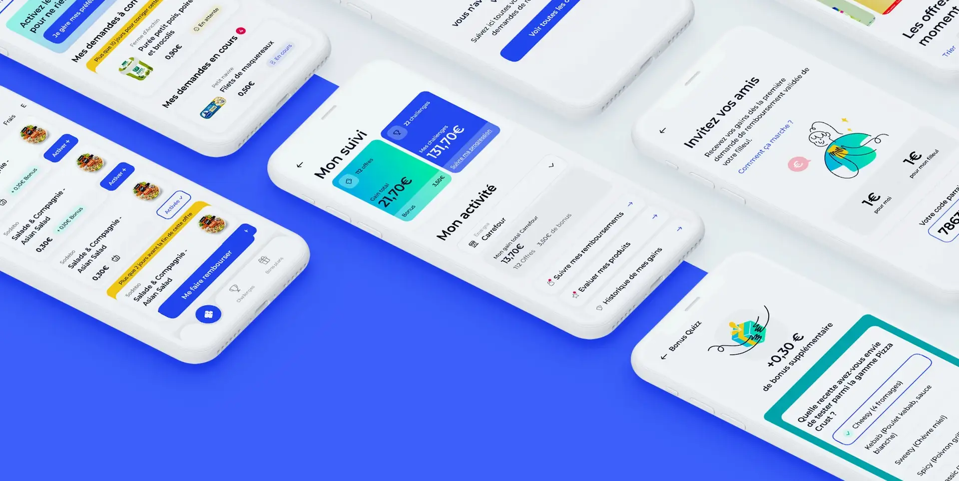 Coupon Network app screens