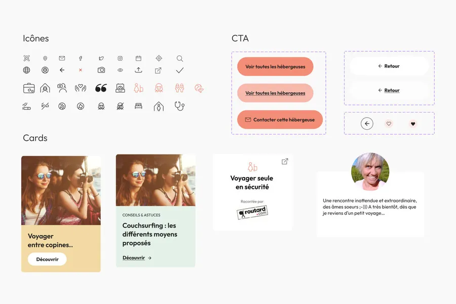 Exemple de design system / atomic design 5 sur 7