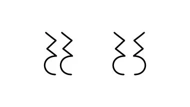 Gestalt theory: law of symmetry with 4 shapes