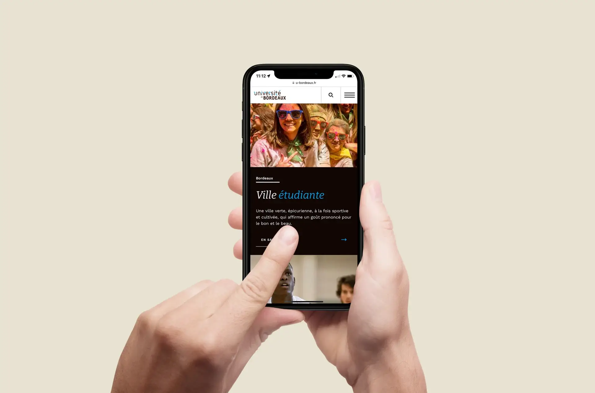 Graphic mockups in mobile version
