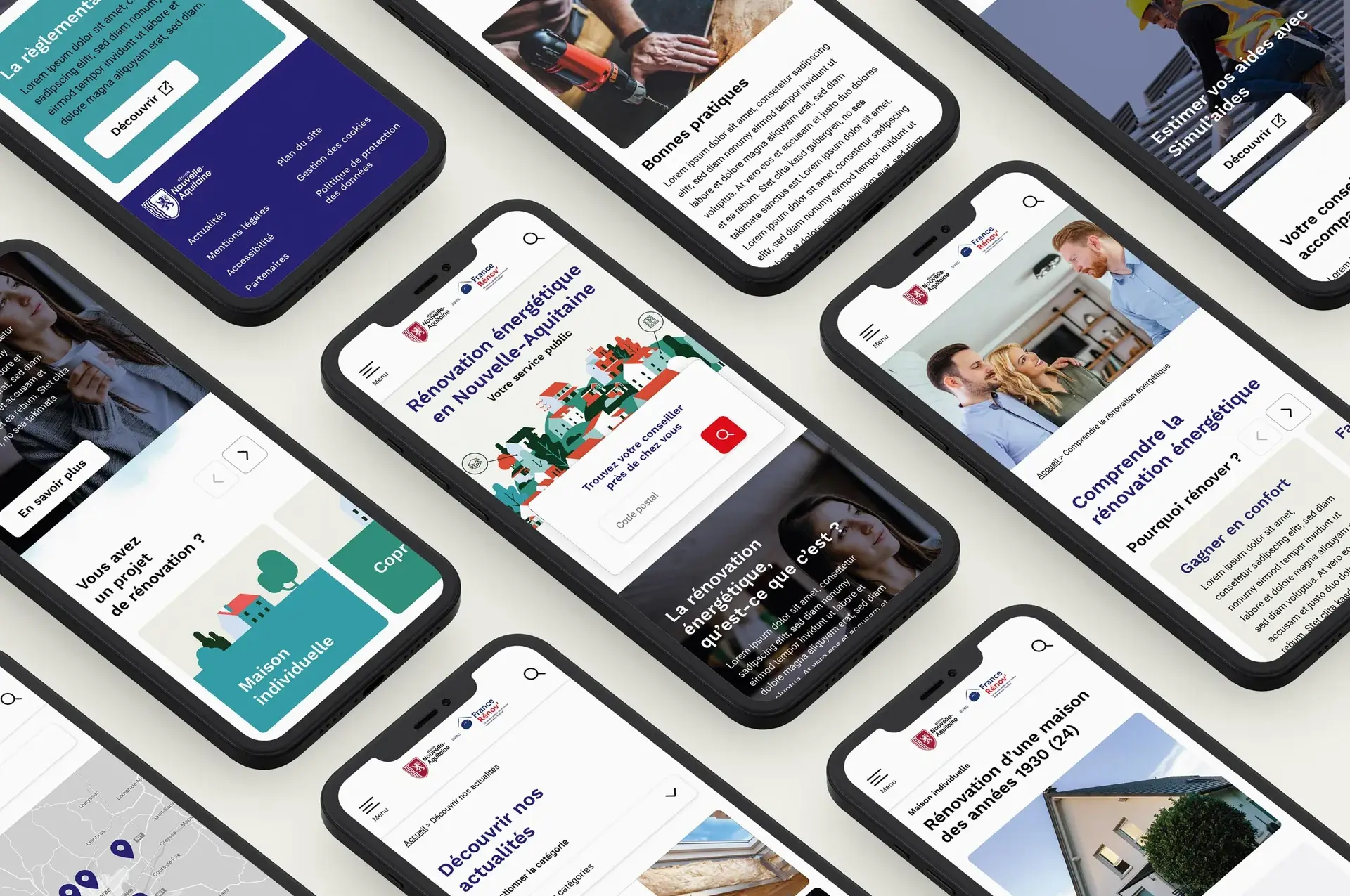 Graphic mockups in responsive mobile design