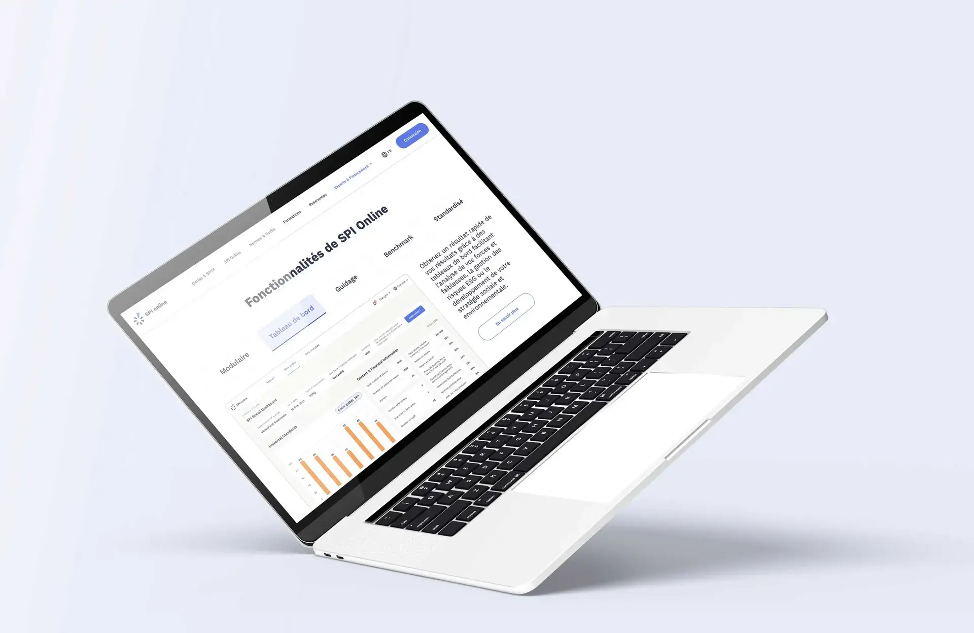 Home page of the platform's showcase site