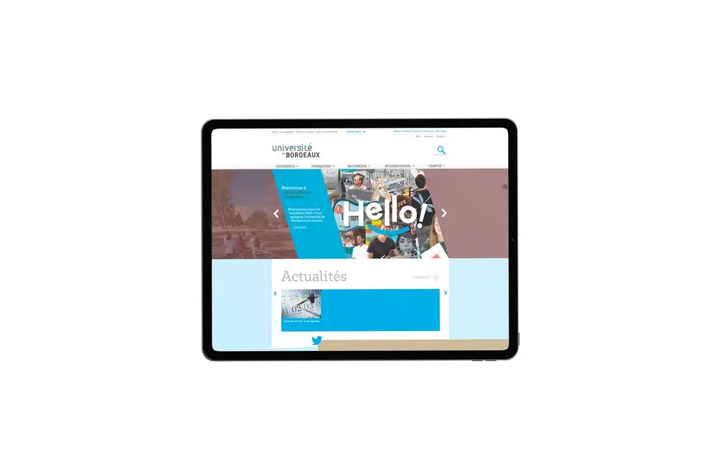 Home page of the previous version of the Université de Bordeaux site