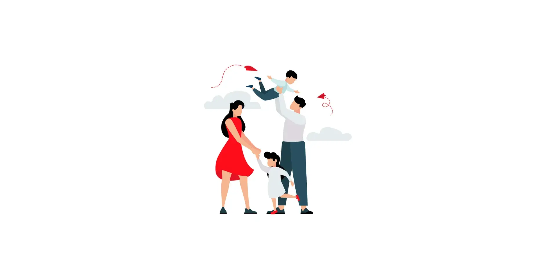 Illustration of a family