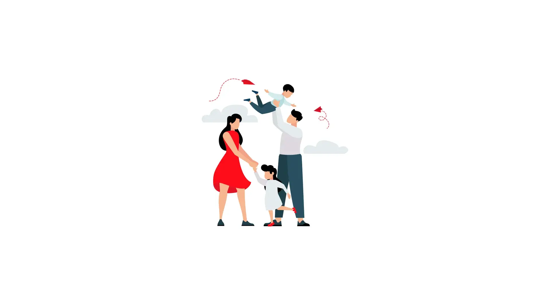 Illustration of a family