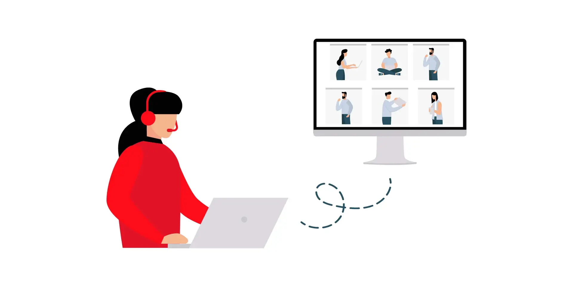 Illustration representing individual interviews for UX research