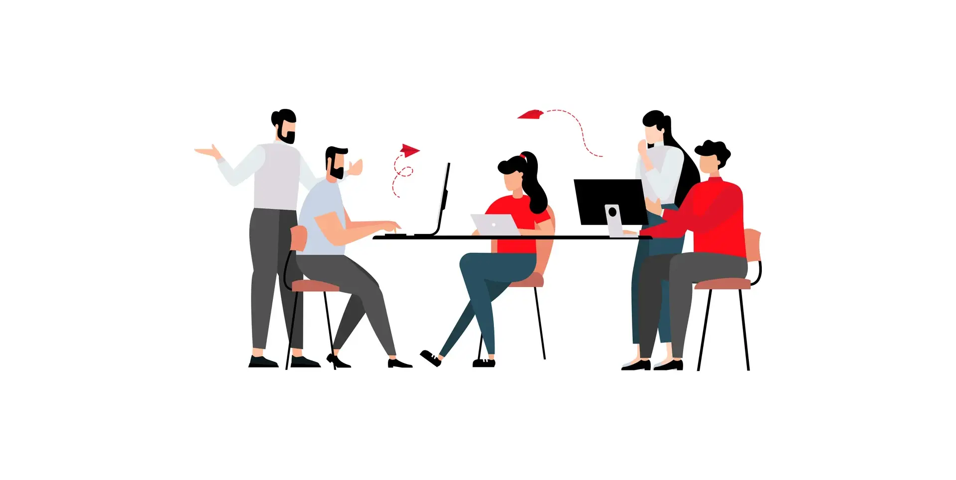 Illustration representing stakeholder interviews for UX research