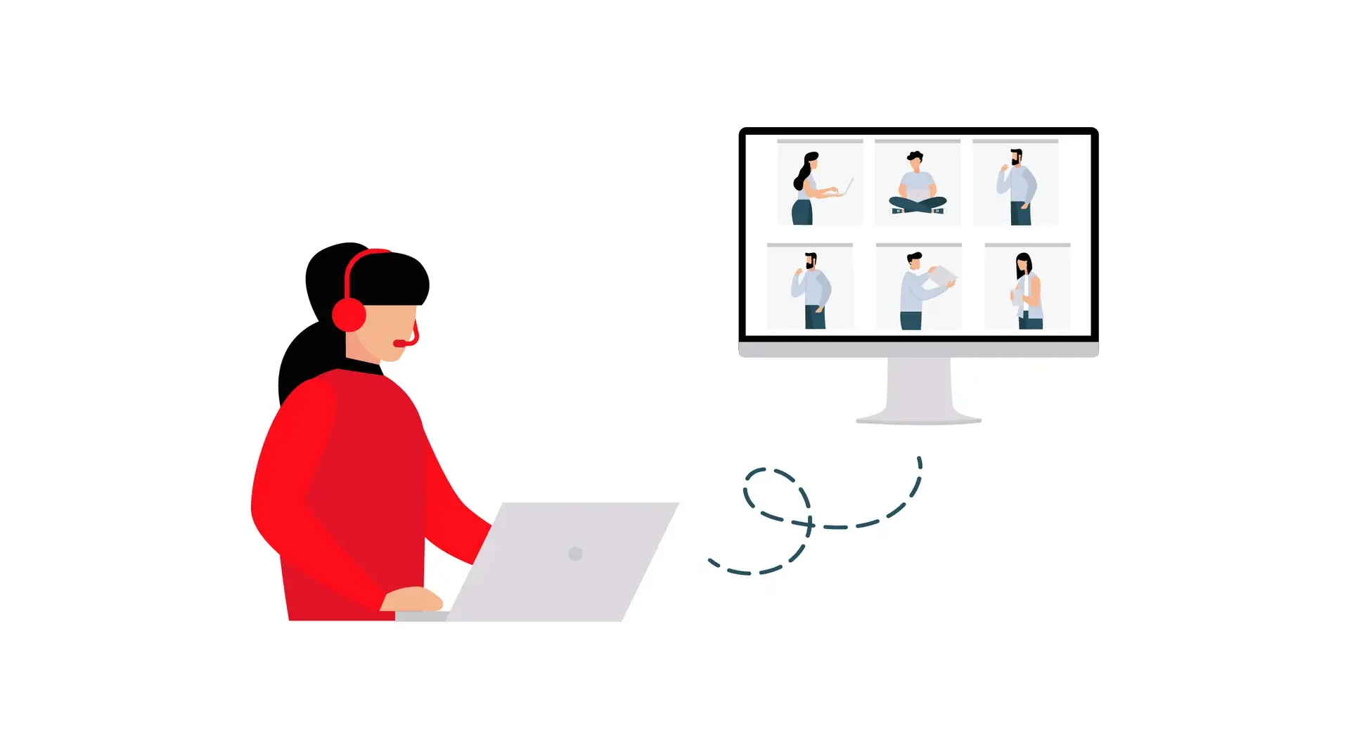 Illustration representing individual interviews for UX research