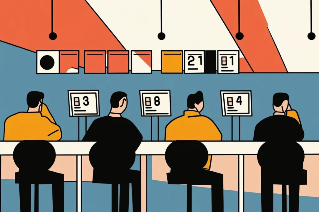 Judges giving scores