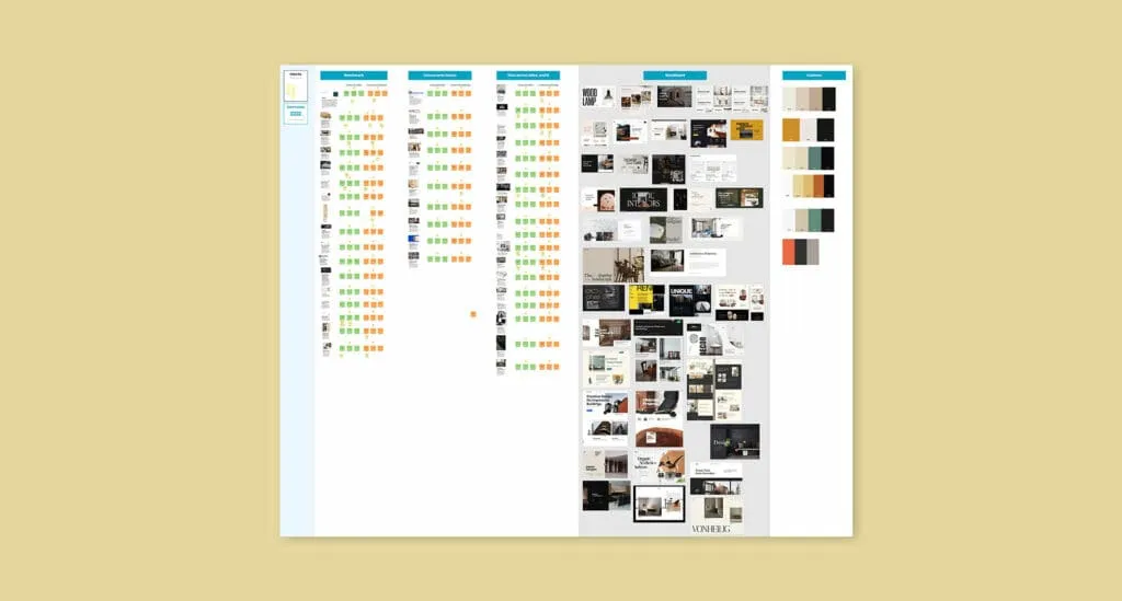 Logo benchmark moodboard for the Duphil carpenter-fitter project