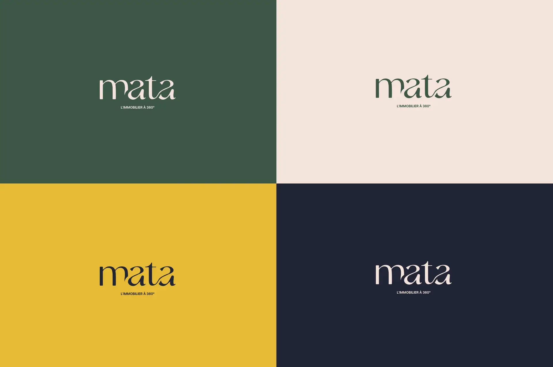 Logo variants with the colour palette