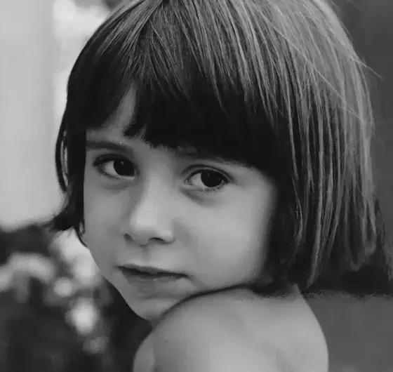Lucie Anceaume as a child