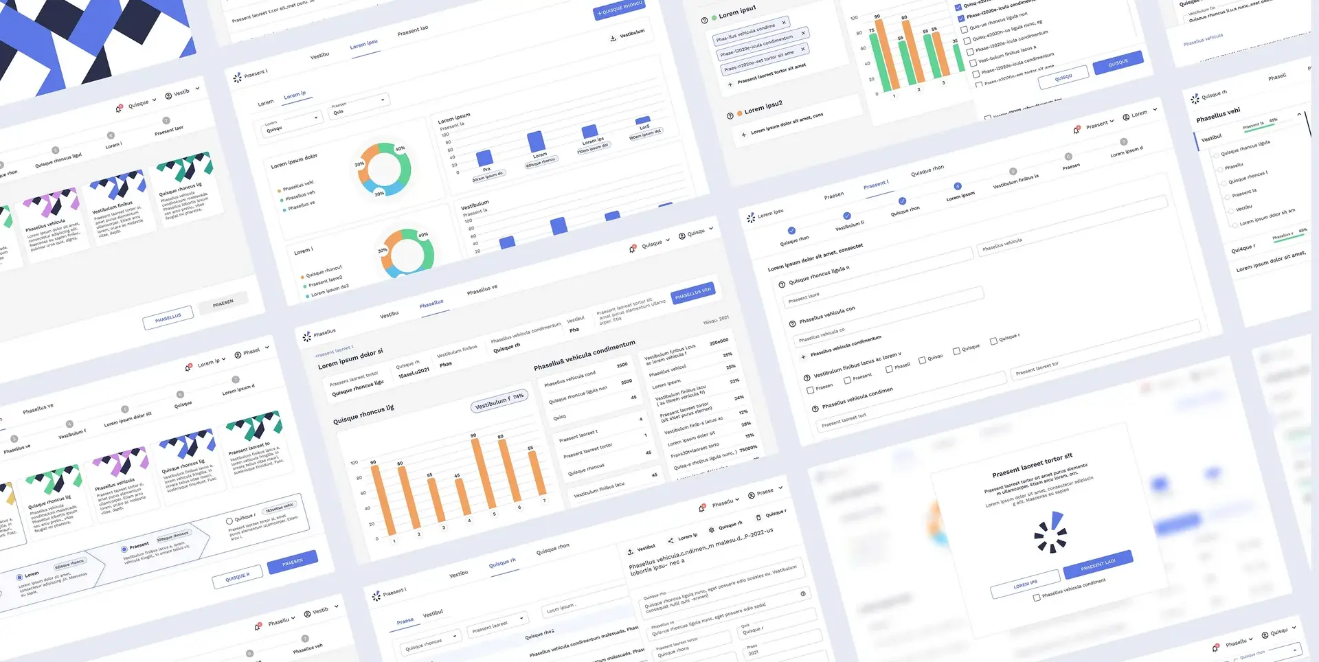 Maquettes graphiques de la plateforme d'audit spi online