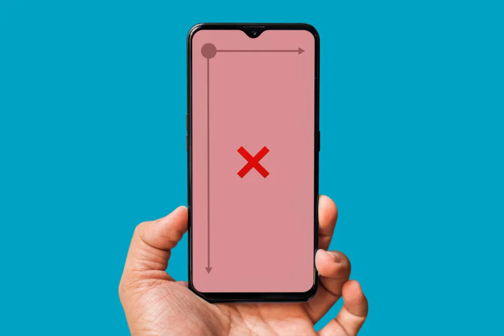 Mobile usage: F-pattern scanning diagram