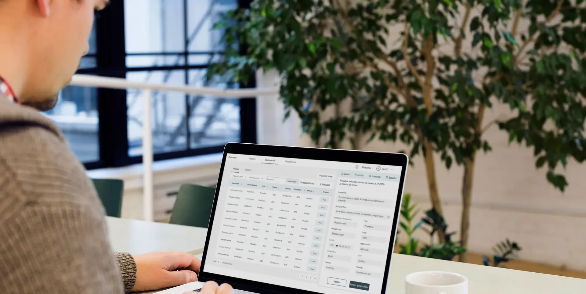 Mockup de l'écran liste des audits de la plateforme en ligne