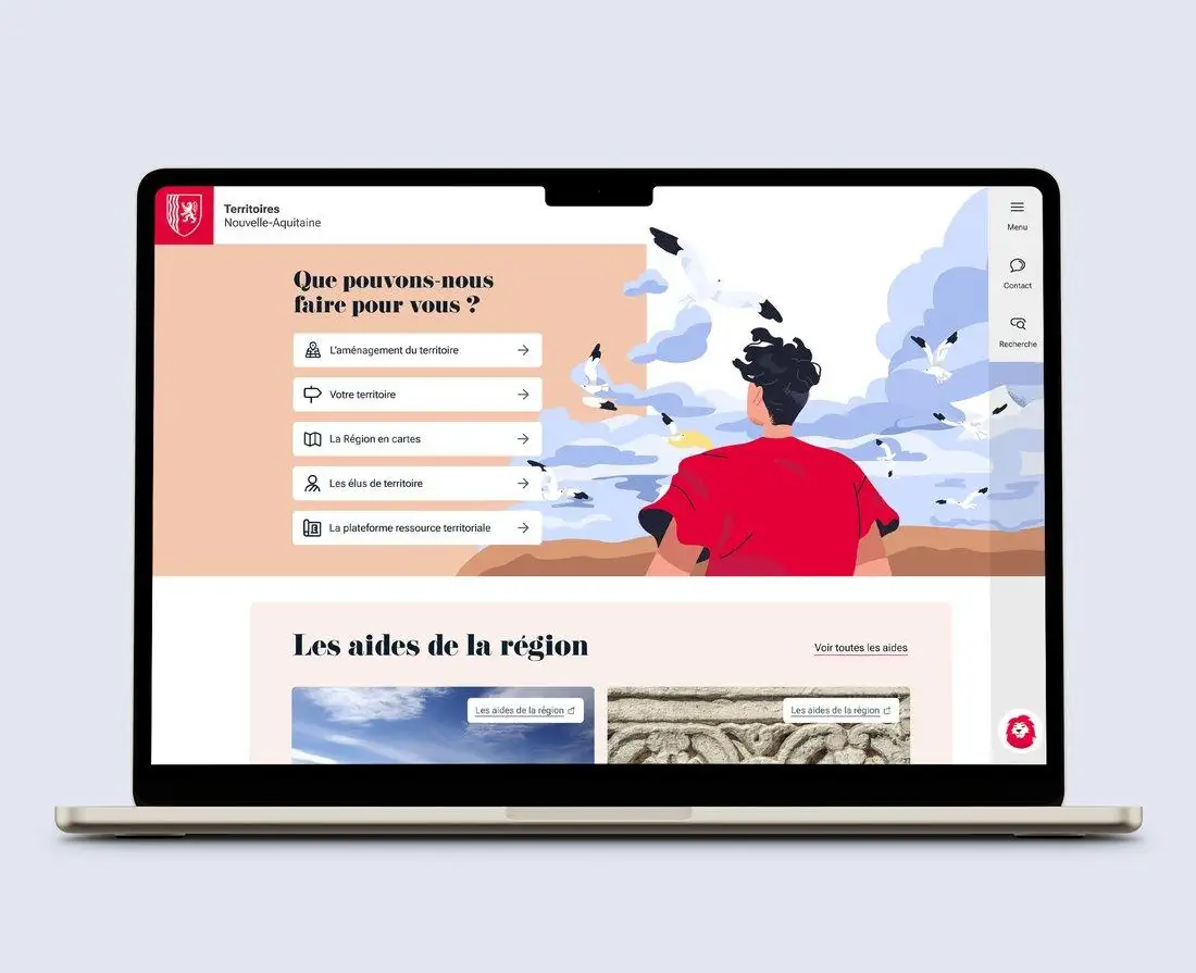 Nouvelle page d’accueil du portail Territoires
