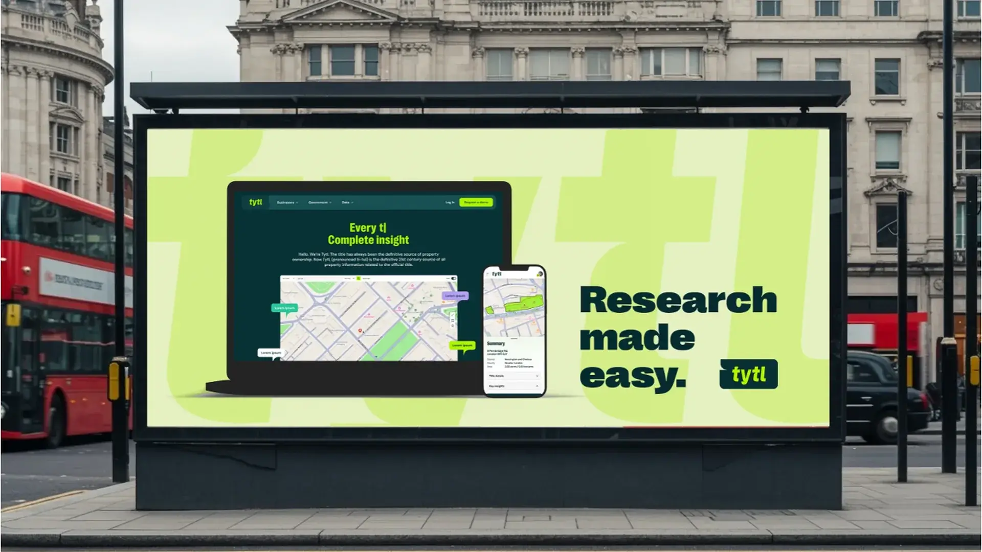 Out-of-home advertising showcasing the rollout of Tytl