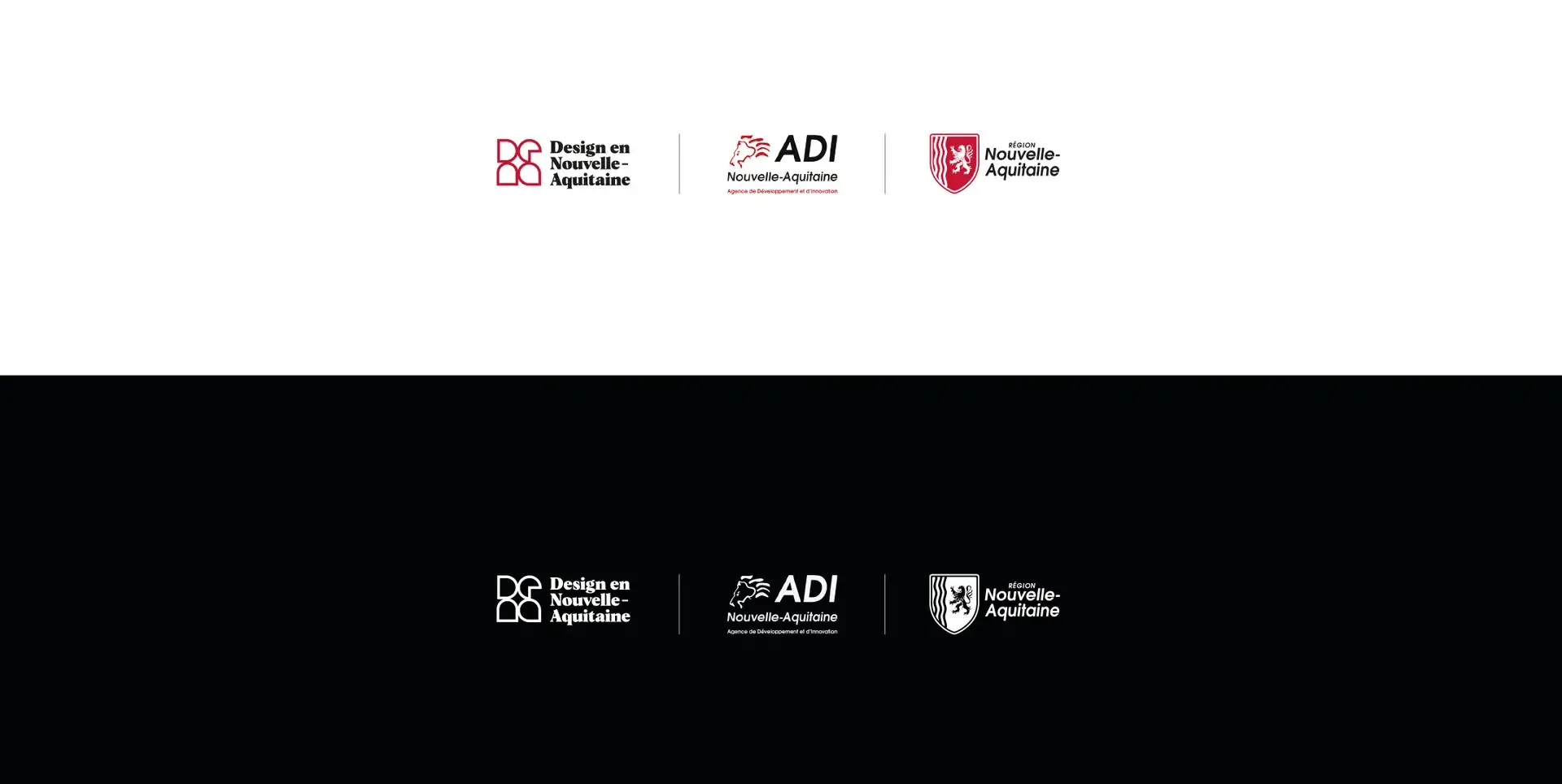 Plate of the region's logos