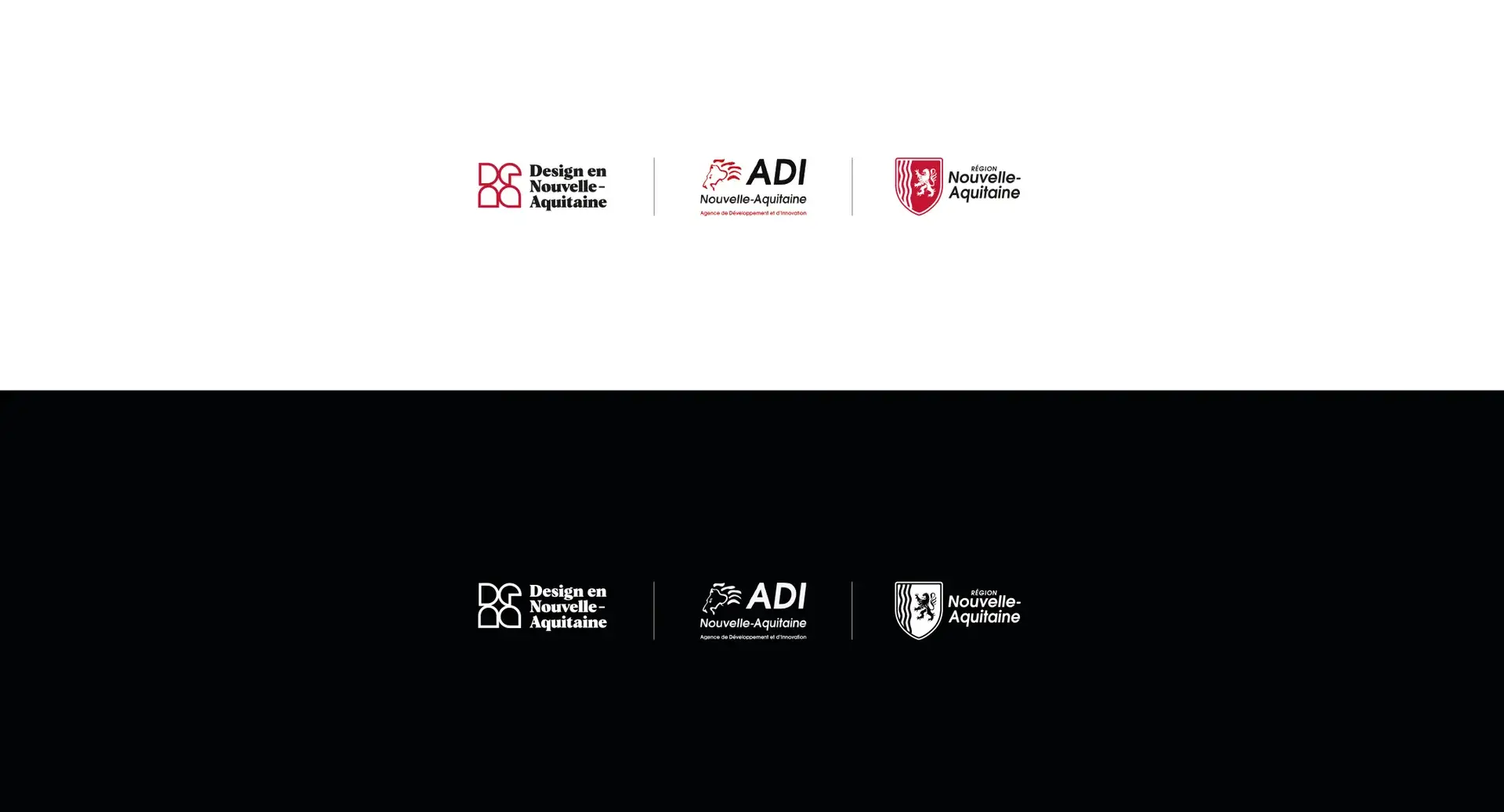 Plate of the region's logos