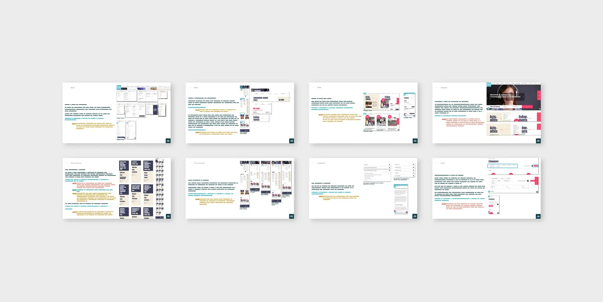 Quelques slides du rapport d'audit ergonomique réalisé pour le site de l'IPAG
