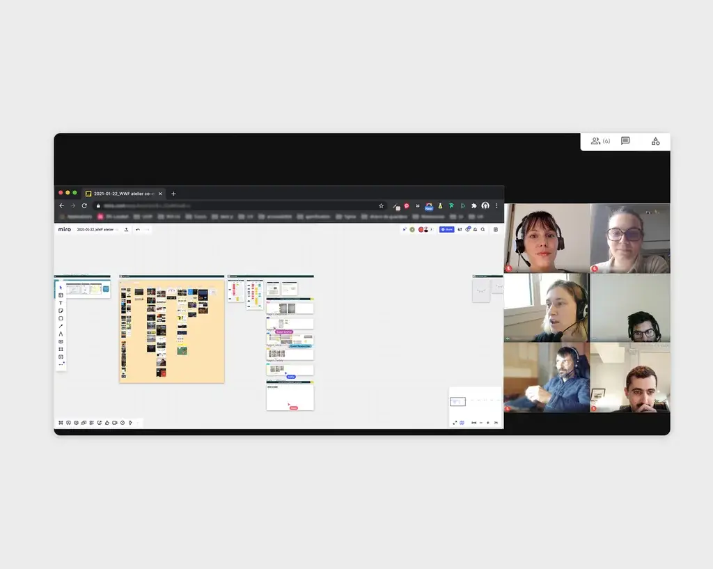 Remote co-design workshop via a collaborative working tool