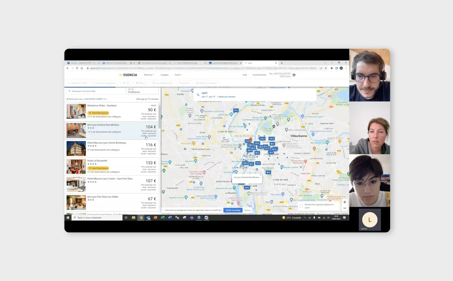Remote interview on the analysis of business travellers' behaviours with a travel manager