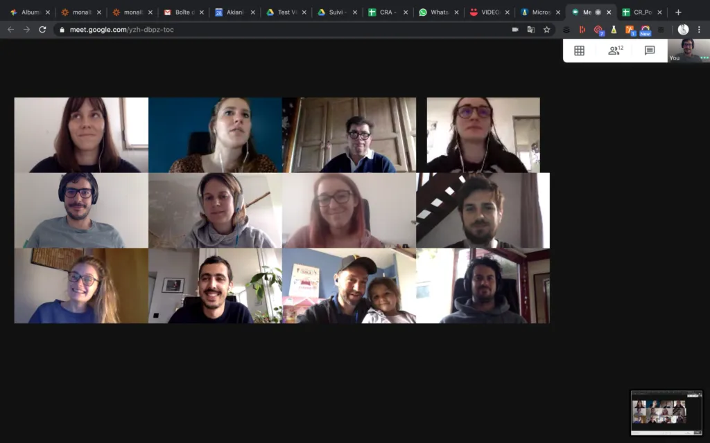 Remote working: daily team meeting