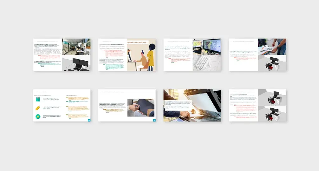Several slides from an analysis report