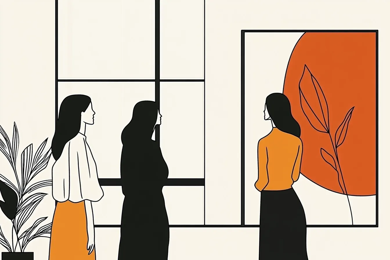 Several women talking as part of participant recruitment