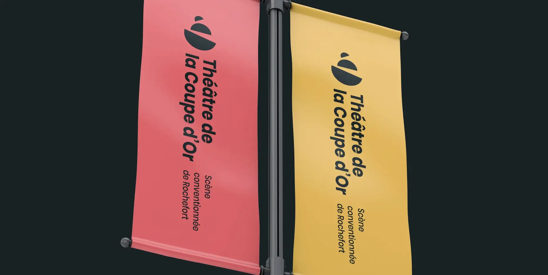 Signage in front of the theatre