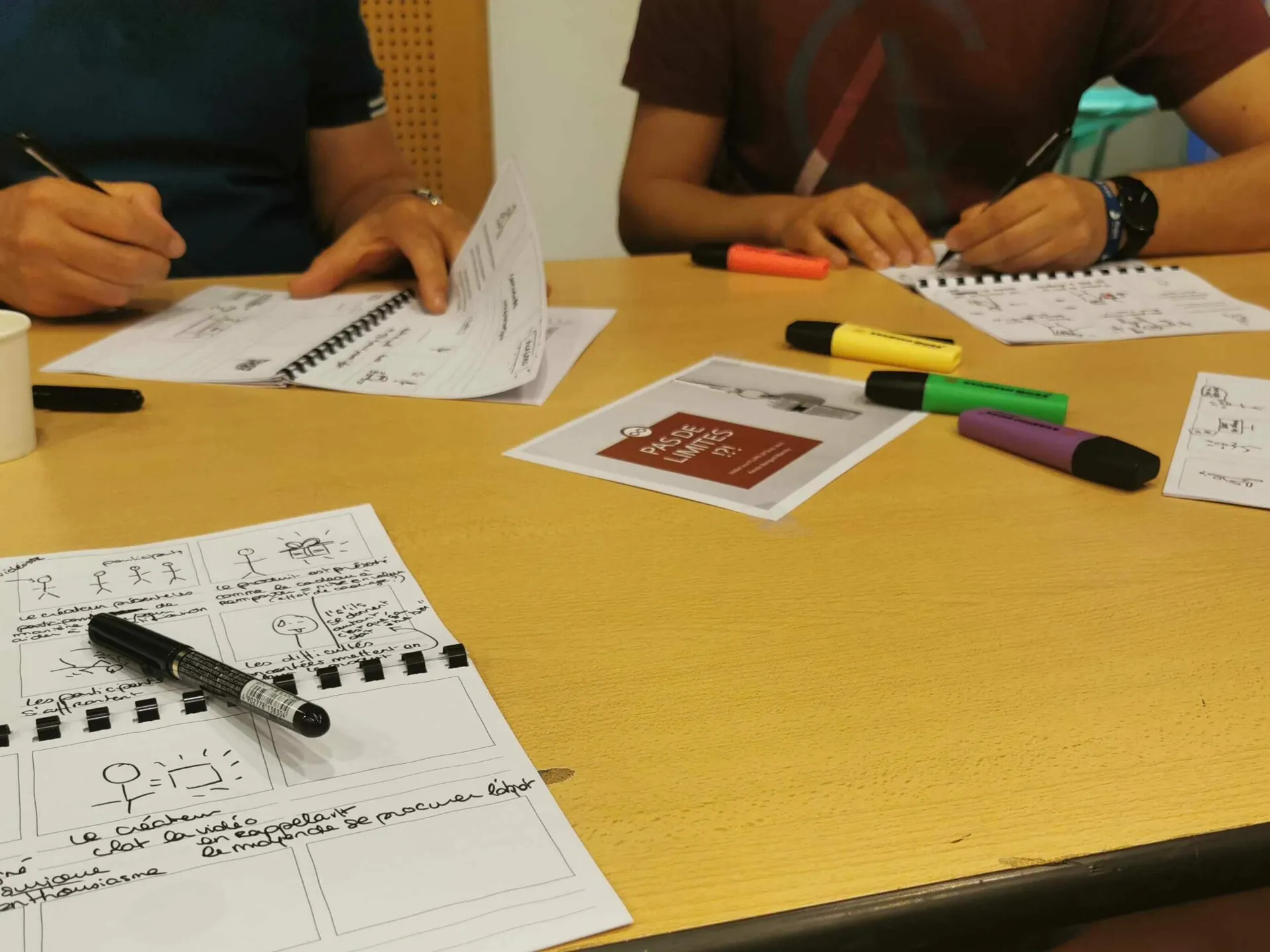 Storyboards created by Akiani during the Nudges and Ethics workshop - UX Days